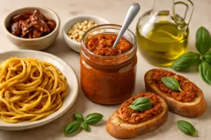 Ricetta classica di pesto di pomodori secchi: il condimento versatile per primi e bruschette