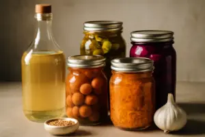 Uso dell’aceto nelle conserve alimentari: vantaggi per microbiota e longevità dei tuoi prodotti