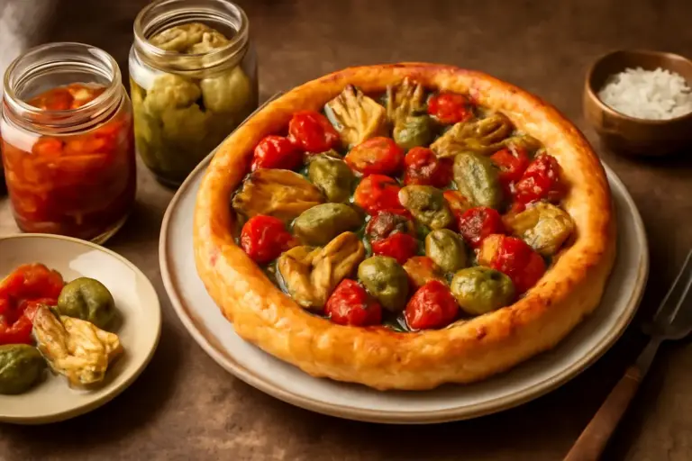 Tarte tatin salata con verdure in conserva: la variante rustica che conquista anche chi ama il dolce